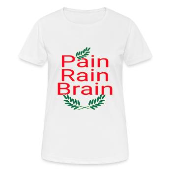 Aptitude linguistique - Rime - Jeu de mots - T-shirt respirant Femme - blanc - Devant - AI Model Female 172 dark (172cm)