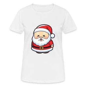 Père Noël drôle de Noël - T-shirt respirant Femme - blanc - Devant - AI Model Female 172 dark (172cm)