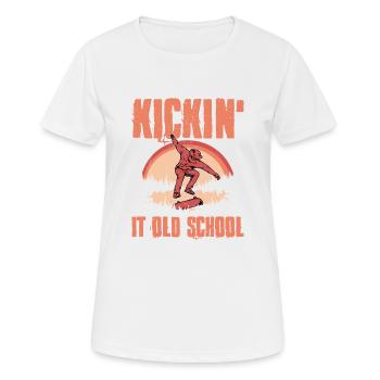 Kickin' It Skateboarding Skater Skateboard - T-shirt respirant Femme - blanc - Devant - AI Model Female 172 dark (172cm)