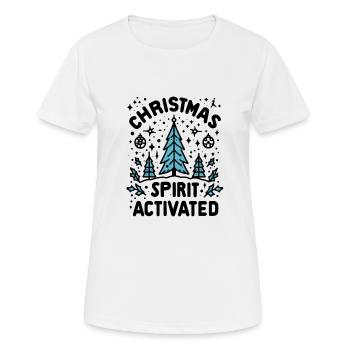 Weihnachtsstimmung aktiviert - Frauen T-Shirt atmungsaktiv - Weiß - Vorne - AI Model Female 172 dark (172cm)