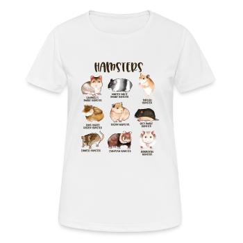 Viele verschiedene Hamster - Frauen T-Shirt atmungsaktiv - Weiß - Vorne - AI Model Female 172 dark (172cm)