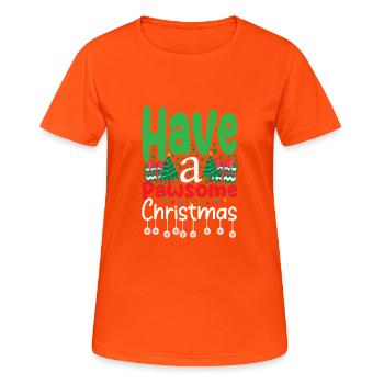 Merry Christmas - Women's Breathable T-Shirt - neon orange - Front - AI Model Female 172 dark (172cm)