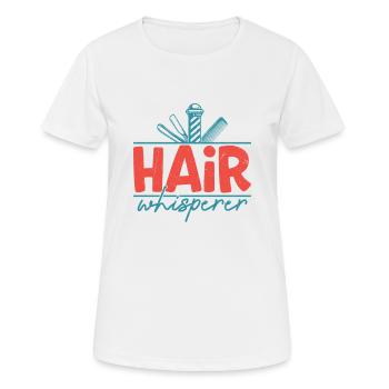 Hair Whisperer Haircut Beard Barbershop - Frauen T-Shirt atmungsaktiv - Weiß - Vorne - AI Model Female 172 dark (172cm)