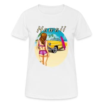 HAWAÏ - T-shirt respirant Femme - blanc - Devant - AI Model Female 172 dark (172cm)
