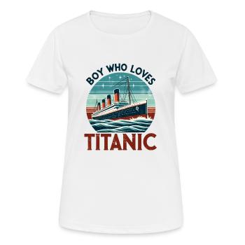 Boy Loves RMS Titanic Just a Boy who loves - Women's Breathable T-Shirt - white - Front - AI Model Female 172 dark (172cm)