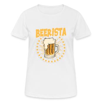 Beerista Craft Beer Brewer Homebrew - T-shirt respirant Femme - blanc - Devant - AI Model Female 172 dark (172cm)