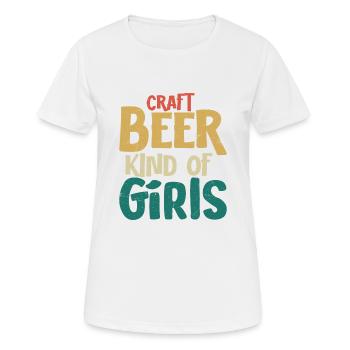 Bière artisanale genre de fille brasser brasseur Homebrew - T-shirt respirant Femme - blanc - Devant - AI Model Female 172 dark (172cm)