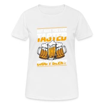 Mais avez-vous déjà goûté à la bière artisanale ? Brasseur H - T-shirt respirant Femme - blanc - Devant - AI Model Female 172 dark (172cm)