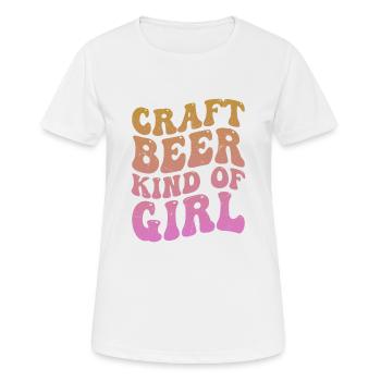 Bière artisanale genre de fille Homebrew brasseur brasser - T-shirt respirant Femme - blanc - Devant - AI Model Female 172 dark (172cm)