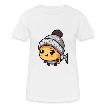 Fisch Winter Tier Niedlich Comic - Frauen T-Shirt atmungsaktiv - Weiß - Vorne - AI Model Female 172 dark (172cm)