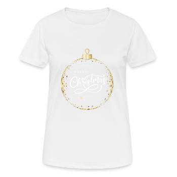 Frohe Weihnachten Deko | XMAS - Frauen T-Shirt atmungsaktiv - Weiß - Vorne - AI Model Female 172 dark (172cm)