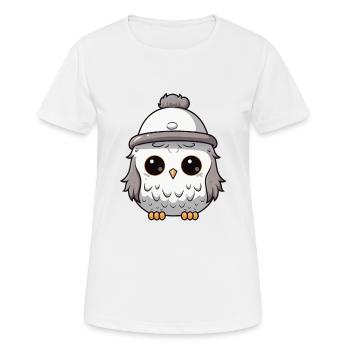 Owl Winter Animal Cute Comic - Women's Breathable T-Shirt - white - Front - AI Model Female 172 dark (172cm)