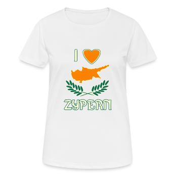 J’adore Chypre - T-shirt respirant Femme - blanc - Devant - AI Model Female 172 dark (172cm)