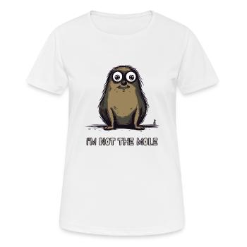 Je ne suis pas la taupe - T-shirt respirant Femme - blanc - Devant - AI Model Female 172 dark (172cm)