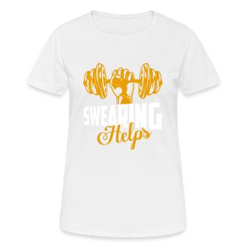 Jurer aide à l’entraînement Entraînement Haltérophilie - T-shirt respirant Femme - blanc - Devant - AI Model Female 172 dark (172cm)