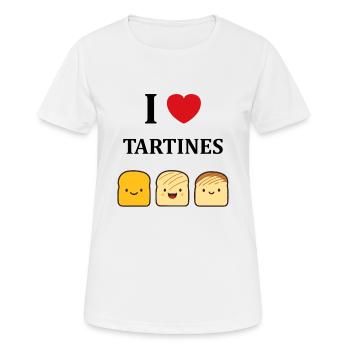 Tartine - T-shirt respirant Femme - blanc - Devant - AI Model Female 172 dark (172cm)