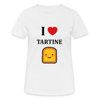 Tartine - T-shirt respirant Femme - blanc - Devant - AI Model Female 172 dark (172cm)