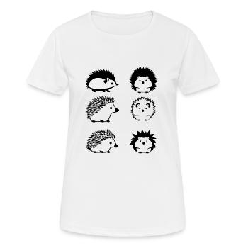 Hérisson - T-shirt respirant Femme - blanc - Devant - AI Model Female 172 dark (172cm)
