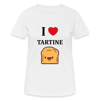 Tartine - T-shirt respirant Femme - blanc - Devant - AI Model Female 172 dark (172cm)