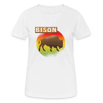 BISON - Women's Breathable T-Shirt - white - Front - AI Model Female 172 dark (172cm)