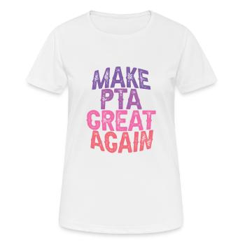 Rendre la PTA à nouveau géniale 3 - T-shirt respirant Femme - blanc - Devant - AI Model Female 172 dark (172cm)