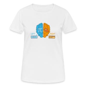 À gauche J’aime Pi Day À droite Quelqu’un a dit Tarte - T-shirt respirant Femme - blanc - Devant - AI Model Female 172 dark (172cm)