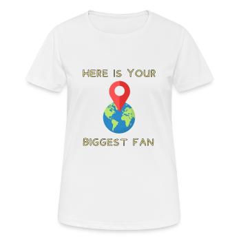 Here Is Your Biggest Fan - Women's Breathable T-Shirt - white - Front - AI Model Female 172 dark (172cm)