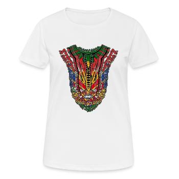 Haïti drapeau haïtien Ayiti haïtien je cadeau - T-shirt respirant Femme - blanc - Devant - AI Model Female 172 dark (172cm)