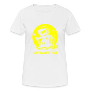 See you next year! Creepy Doll - Women's Breathable T-Shirt - white - Front - AI Model Female 172 dark (172cm)