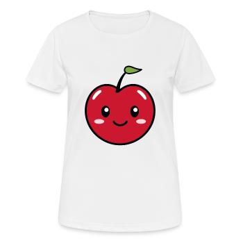 cerises - T-shirt respirant Femme - blanc - Devant - AI Model Female 172 dark (172cm)