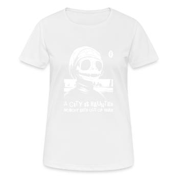 Eine heimgesuchte Stadt: Ein Schocker Horror - Frauen T-Shirt atmungsaktiv - Weiß - Vorne - AI Model Female 172 dark (172cm)