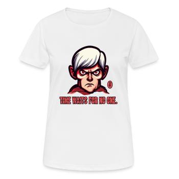 Le conseil de grand-père : le temps n’attend personne - T-shirt respirant Femme - blanc - Devant - AI Model Female 172 dark (172cm)