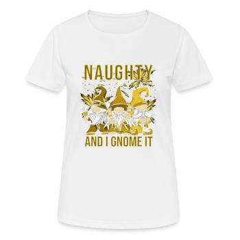 Coquine Et Je Gnome Il - T-shirt respirant Femme - blanc - Devant - AI Model Female 172 dark (172cm)