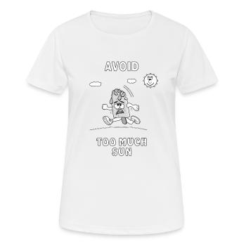 CRÈME GLACÉE À LA CRÈME SOLAIRE ÉVITER TROP DE SOLEIL - T-shirt respirant Femme - blanc - Devant - AI Model Female 172 dark (172cm)