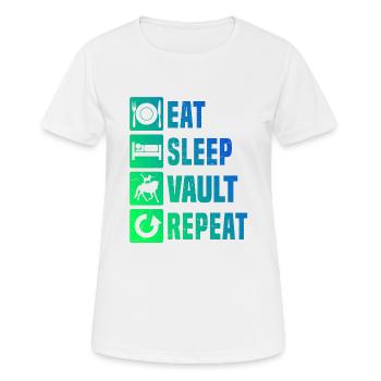 Women's Body Control Team Vaulting - Women's Breathable T-Shirt - white - Front - AI Model Female 172 dark (172cm)