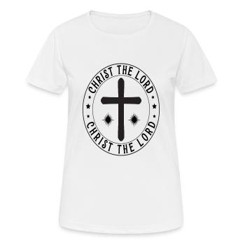 Christ the Lord - Women's Breathable T-Shirt - white - Front - AI Model Female 172 dark (172cm)