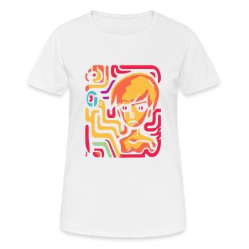 Abstrakte Kunst: Labyrinth des Verstandes - Frauen T-Shirt atmungsaktiv - Weiß - Vorne - AI Model Female 172 dark (172cm)