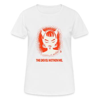 Der Teufel in mir - Frauen T-Shirt atmungsaktiv - Weiß - Vorne - AI Model Female 172 dark (172cm)