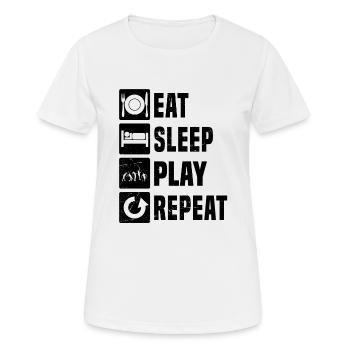 Tennis spielen Tennisspielen Herren Tennisspieler - Frauen T-Shirt atmungsaktiv - Weiß - Vorne - AI Model Female 172 dark (172cm)