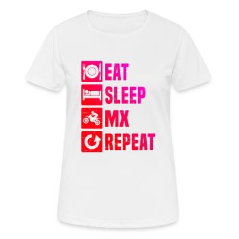 Freestyle Motocross Motocross Dirtbike Damen - Frauen T-Shirt atmungsaktiv - Weiß - Vorne - AI Model Female 172 dark (172cm)