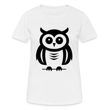Petite chouette - T-shirt respirant Femme - blanc - Devant - AI Model Female 172 dark (172cm)