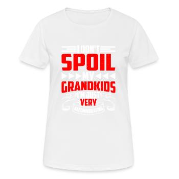 I Don't Spoil My Grandkids 13 - Frauen T-Shirt atmungsaktiv - Weiß - Vorne - AI Model Female 172 dark (172cm)