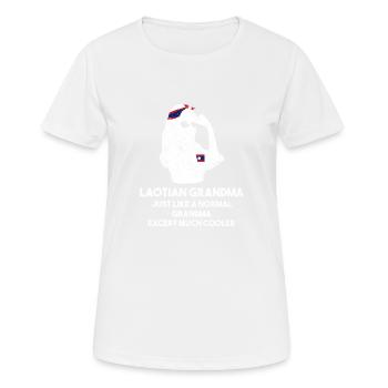 Laos Laote Laoten Oma Lao I Geschenk - Frauen T-Shirt atmungsaktiv - Weiß - Vorne - AI Model Female 172 dark (172cm)