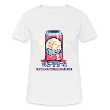 Die "Girls Only" Soda Getränk Dose - Frauen T-Shirt atmungsaktiv - Weiß - Vorne - AI Model Female 172 dark (172cm)