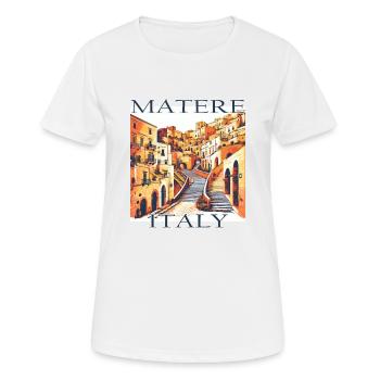 Matera, Italy - Historical architecture in the - Women's Breathable T-Shirt - white - Front - AI Model Female 172 dark (172cm)