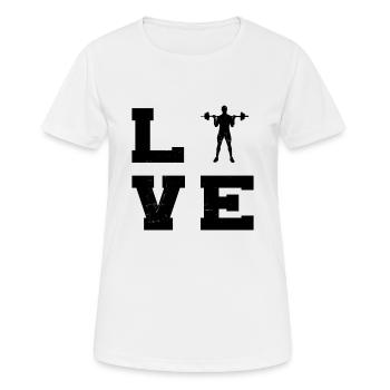 Damen Fitness Ausdauertraining Krafttraining - Frauen T-Shirt atmungsaktiv - Weiß - Vorne - AI Model Female 172 dark (172cm)