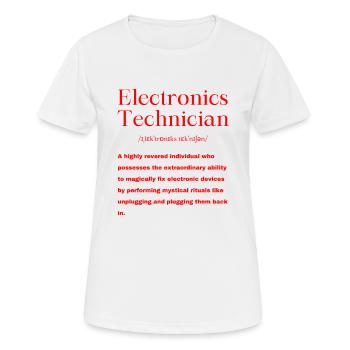 Elektrotechniker - Frauen T-Shirt atmungsaktiv - Weiß - Vorne - AI Model Female 172 dark (172cm)