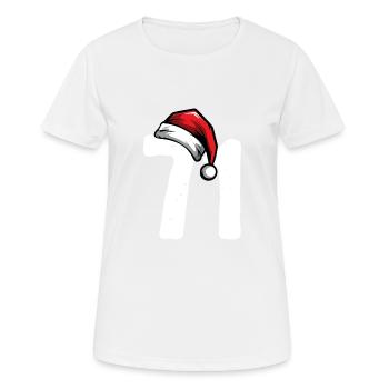 71 Numéro Noël - T-shirt respirant Femme - blanc - Devant - AI Model Female 172 dark (172cm)