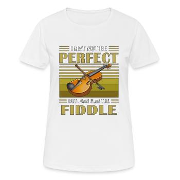 VIOLIN BUT I CAN PLAY THE FIDDLE - Women's Breathable T-Shirt - white - Front - AI Model Female 172 dark (172cm)
