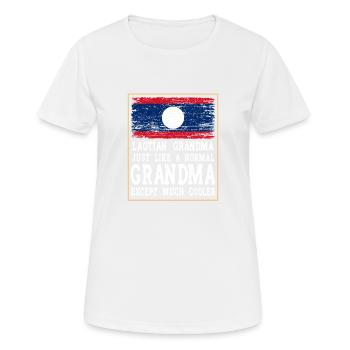 Laos Laote Laoten Oma Lao I Geschenk - Frauen T-Shirt atmungsaktiv - Weiß - Vorne - AI Model Female 172 dark (172cm)